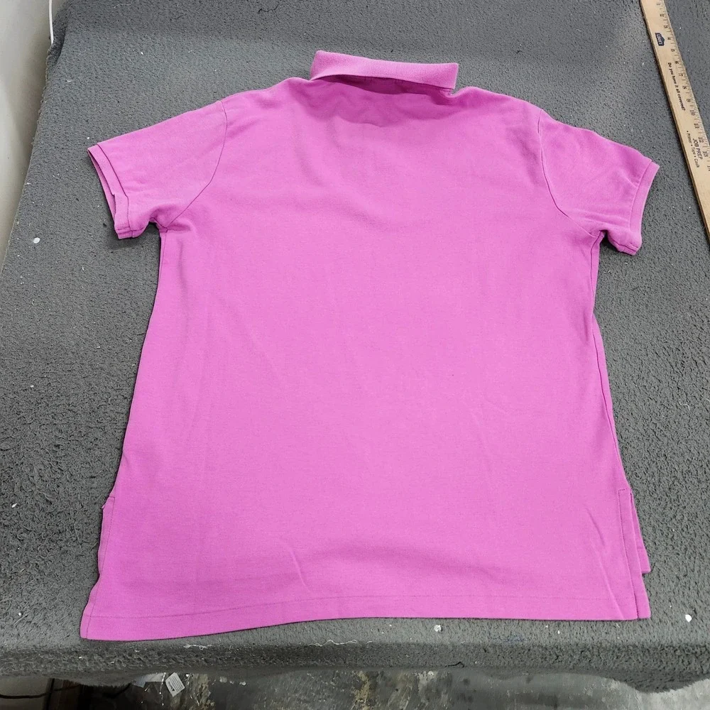 Polo Ralph Lauren Mens Custom Fit Pink Short Sleeve Polo Shirt Large Logo